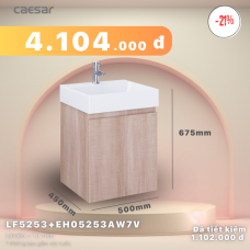 Khuyến mãi ưu đãi - Lavabo + Tủ Treo - LF5253 + EH05253AW7V