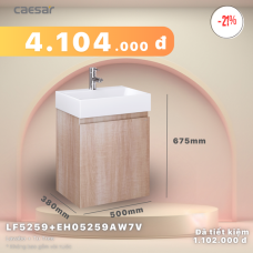 Khuyến mãi ưu đãi - Lavabo + Tủ Treo - LF5259 + EH05259AW7V