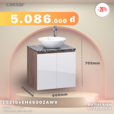 Khuyến mãi ưu đãi - Lavabo + Tủ treo - L5215 + EH46002AWV