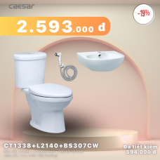 Khuyến mãi Bàn Cầu + Vòi Xịt + Lavabo - CT1338 + L2140 + BS307CW