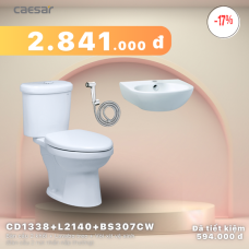 Khuyến mãi Bàn Cầu + Lavabo + Vòi Xịt - CD1338 + L2140 + BS307CW